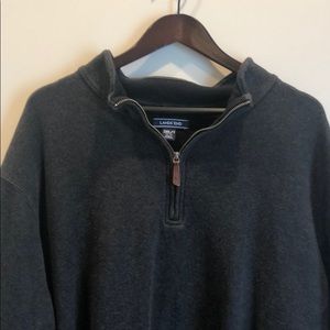 Lands End 3XL Tall Zip up Sweater - dark grey